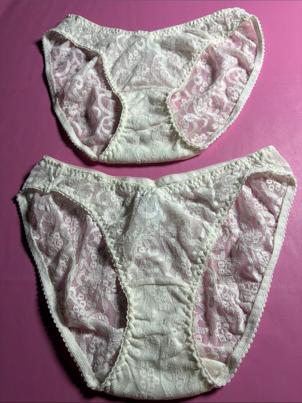 Lace Bikini Panties - White